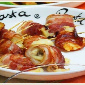 Enroladinhos de Banana, Bacon e Queijo