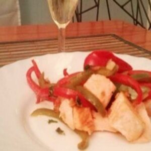 Salmão com Pimentos