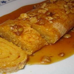 Torta de Laranja com Caramelo e Nozes