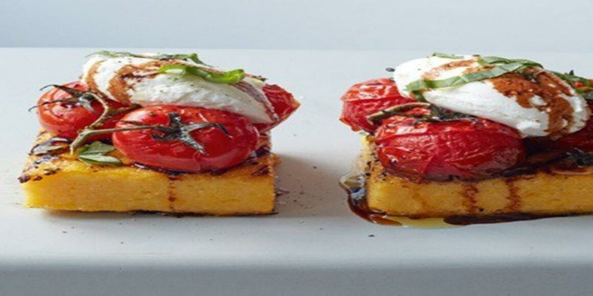 Polenta Grelhada com Tomates Assados