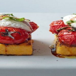 Polenta Grelhada com Tomates Assados